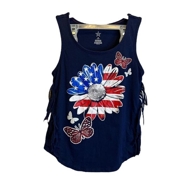 5 for $25🔥Size 7-8 Fringe Tank Top & Shorts Matching Set - Picture 2 of 8